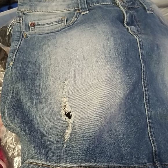 Esprit Jean demin skirt destroyed distressed 26 summer sprint 90s look - Picture 8 of 8